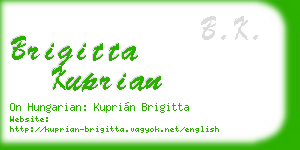 brigitta kuprian business card