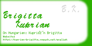 brigitta kuprian business card